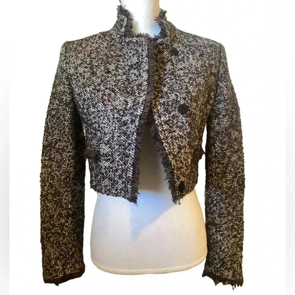 Theory Mullen Winterberry Burnt Rouge Multi Jacket Size 2
